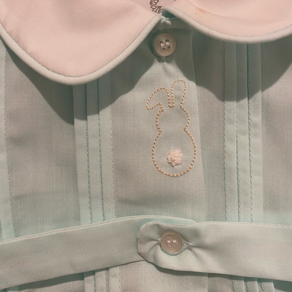 THE PROPER PEONY BABY BOYS MINT GREEN THUMPER EASTER BUNNY BUBBLE - Picture 4 of 5